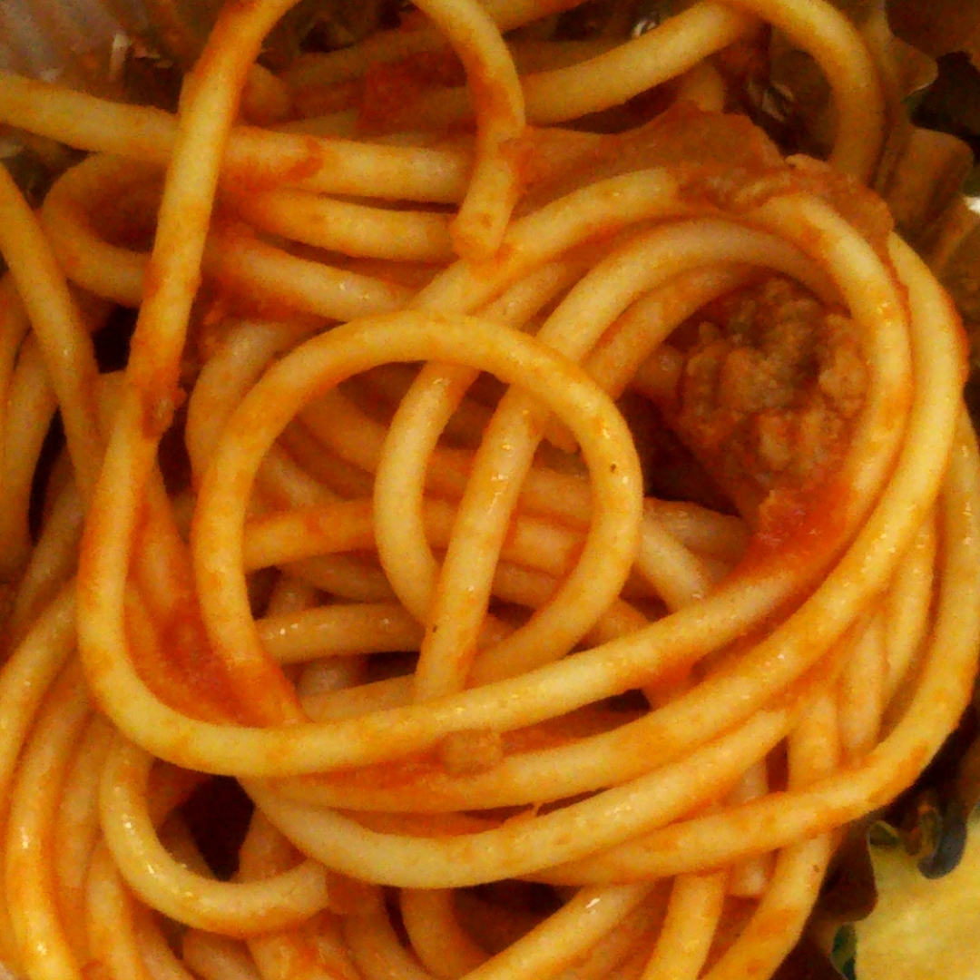 ケチャップ味のスパゲティ