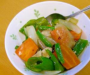 野菜をたっぷり、緑黄色野菜の中華炒め