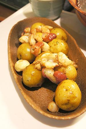 新ジャガとたこのエスカルゴバター炒め レシピ 作り方 By Tamama2004 楽天レシピ