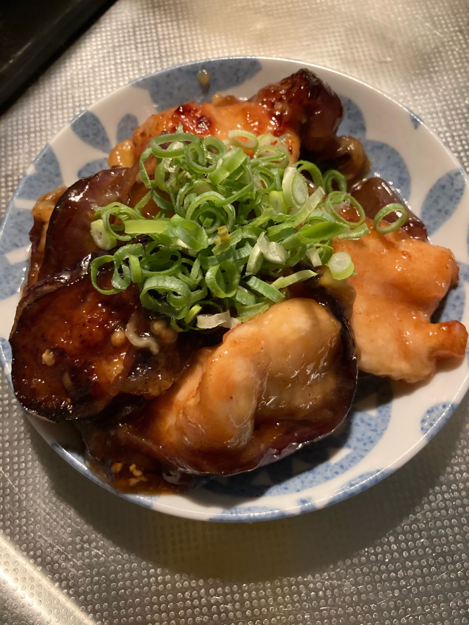 鶏肉と茄子の甘酢煮