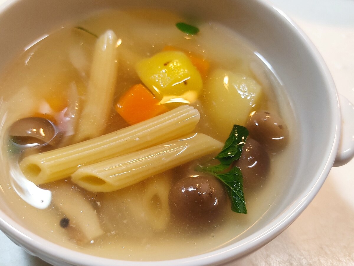 ハーブ使用 根菜としめじのマカロニスープ レシピ 作り方 By またたび 楽天レシピ ハーブ使用 根菜としめじのマカロニスープ レシピ 作り方 By またたび 楽天レシピ