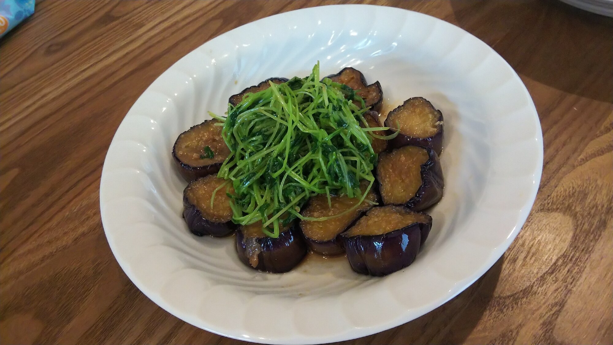 揚げ茄子ポン酢に豆苗を乗せて レシピ・作り方 by KTちゃん - 楽天レシピ