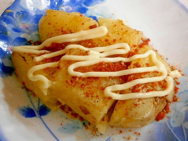 新じゃがバター焼き明太のせ