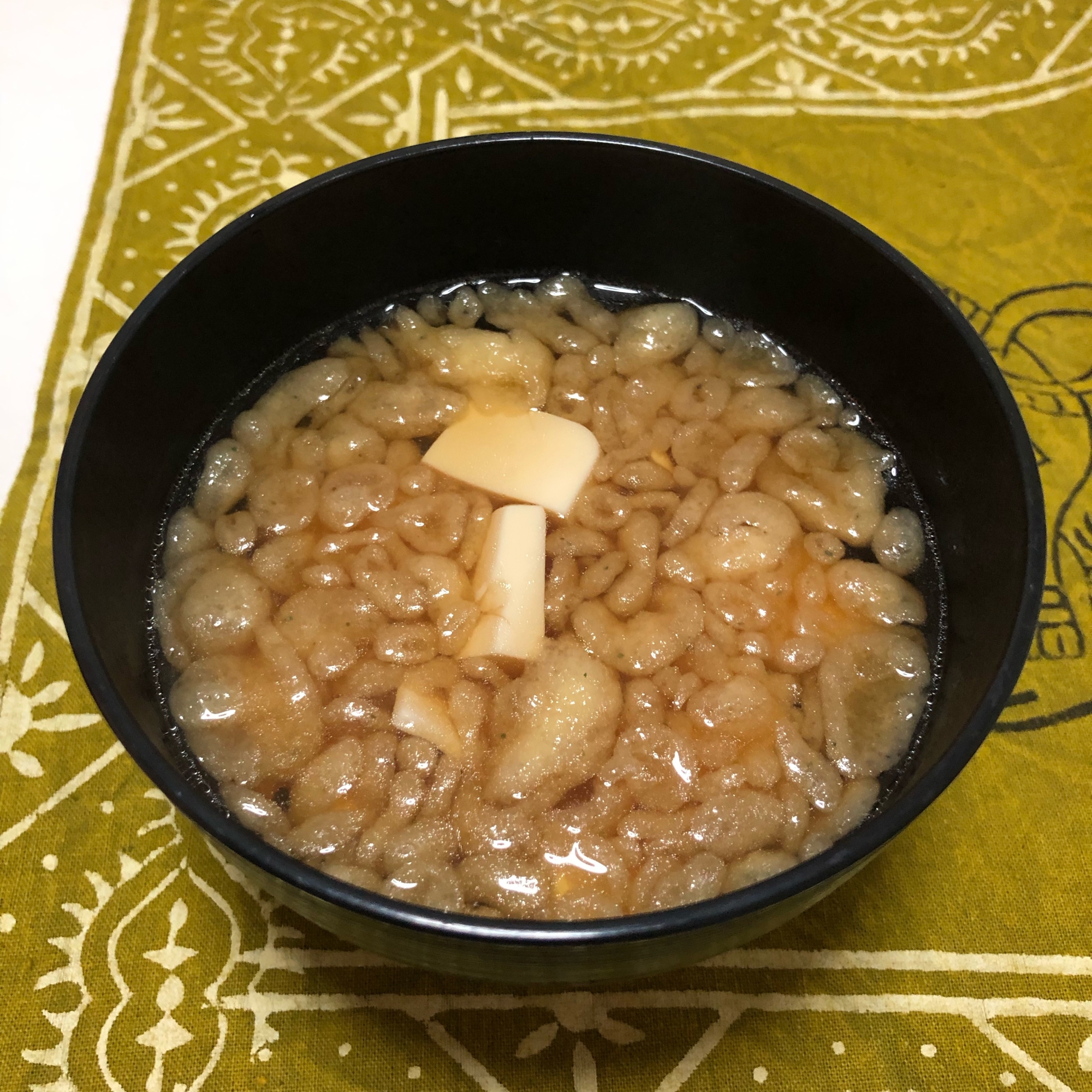 豆腐と天かすのお汁♪