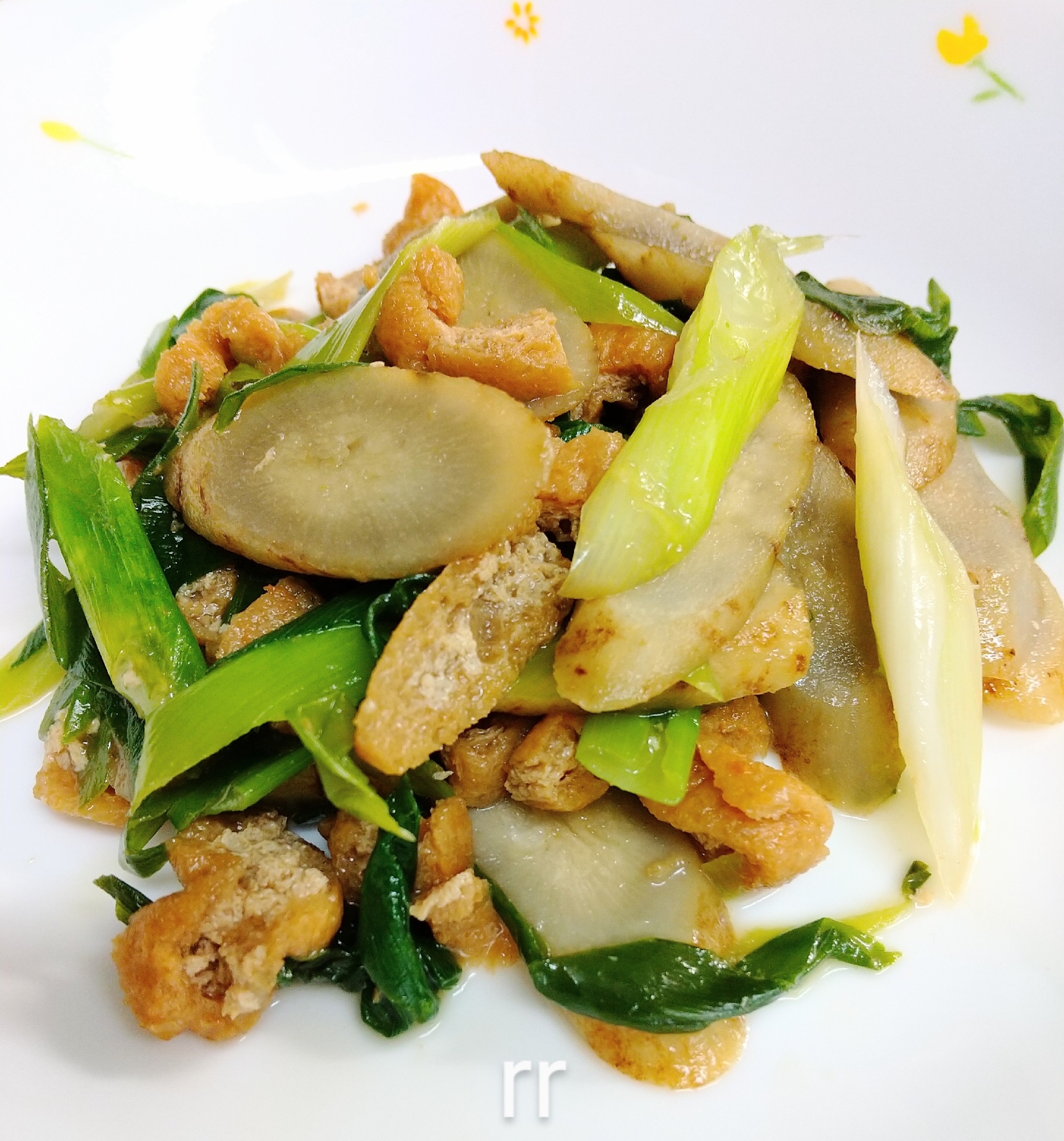 青ねぎとごぼう 油揚げの炒め煮