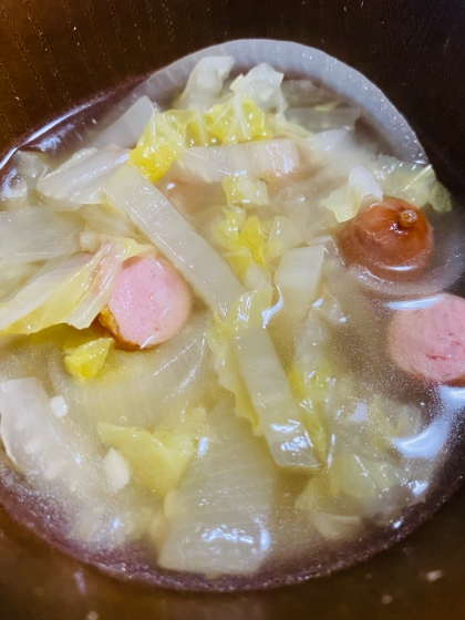 白菜とウィンナー☆野菜スープ