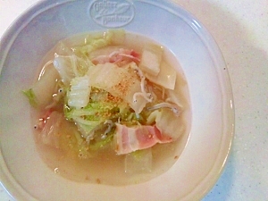 白菜としらすの中華スープ☆