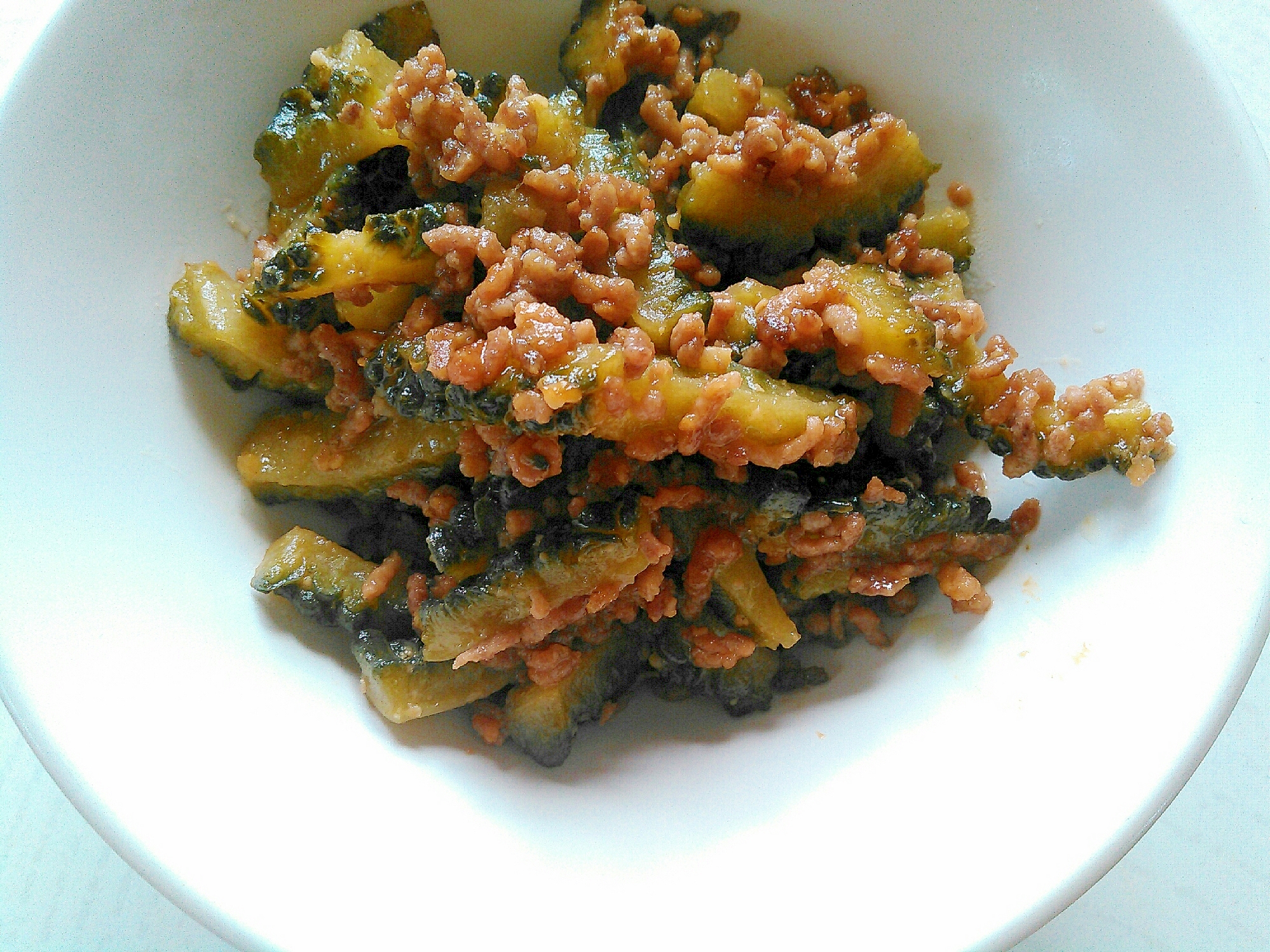 鶏ひき肉とゴーヤの味噌炒め レシピ 作り方 By あけぼのマジック 楽天レシピ