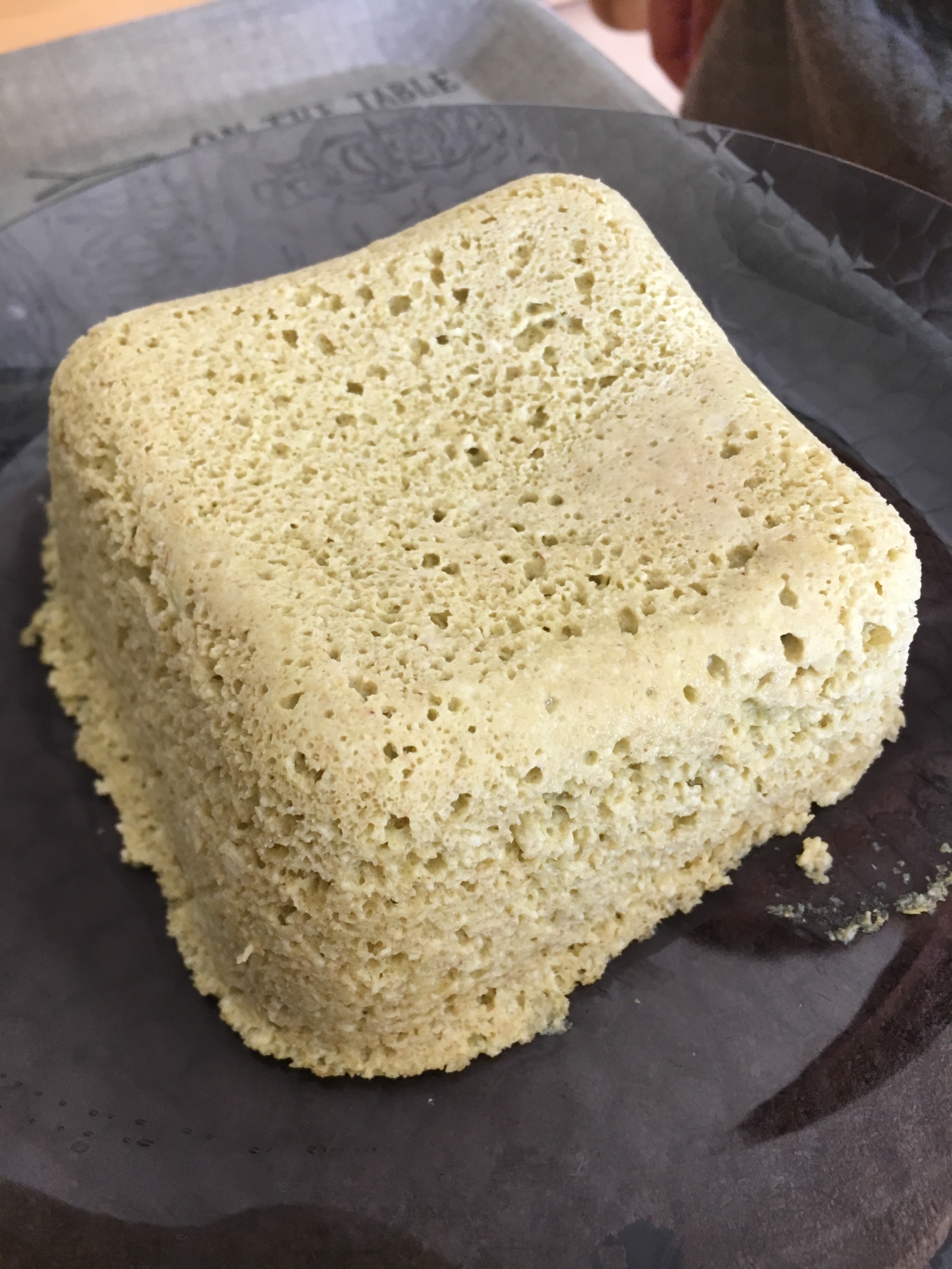 豆腐と米糠の青汁蒸しパン
