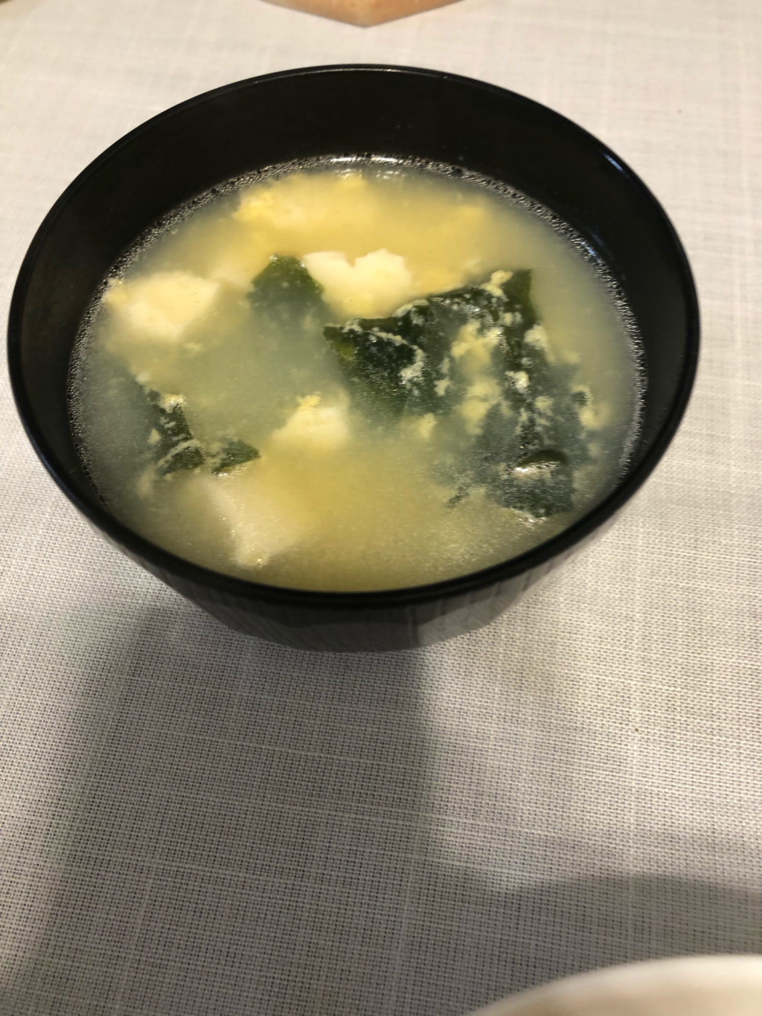 ふんわり卵と豆腐のスープ