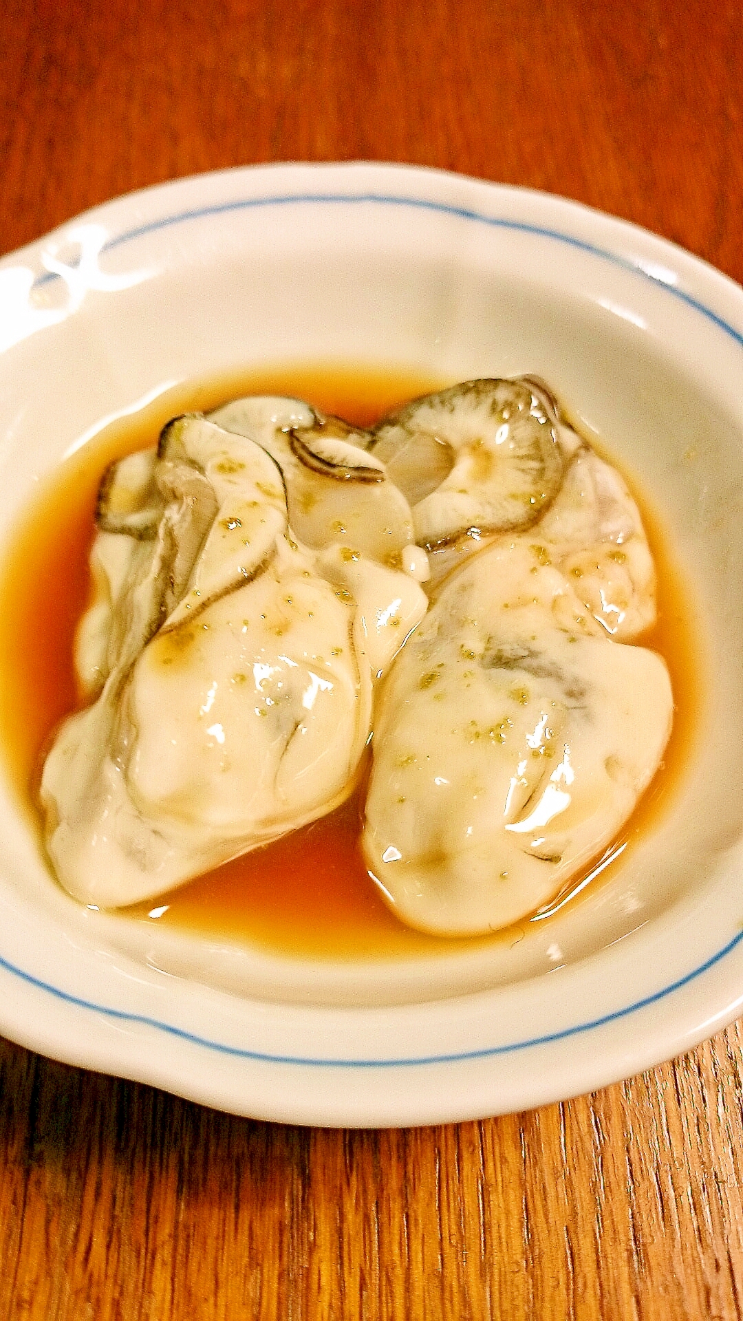 簡単牡蠣（カキ）レシピ　梅ポン酢風味