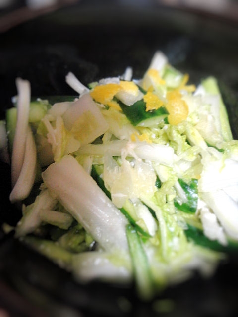 白菜ときゅうりのゆず風味塩麹和え