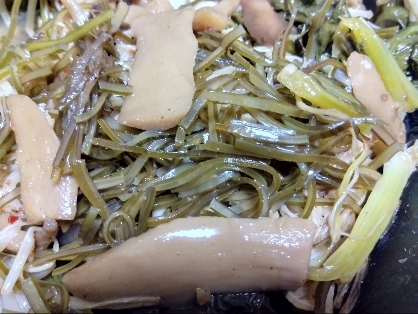 切り昆布とエリンギのエスニック風炒め