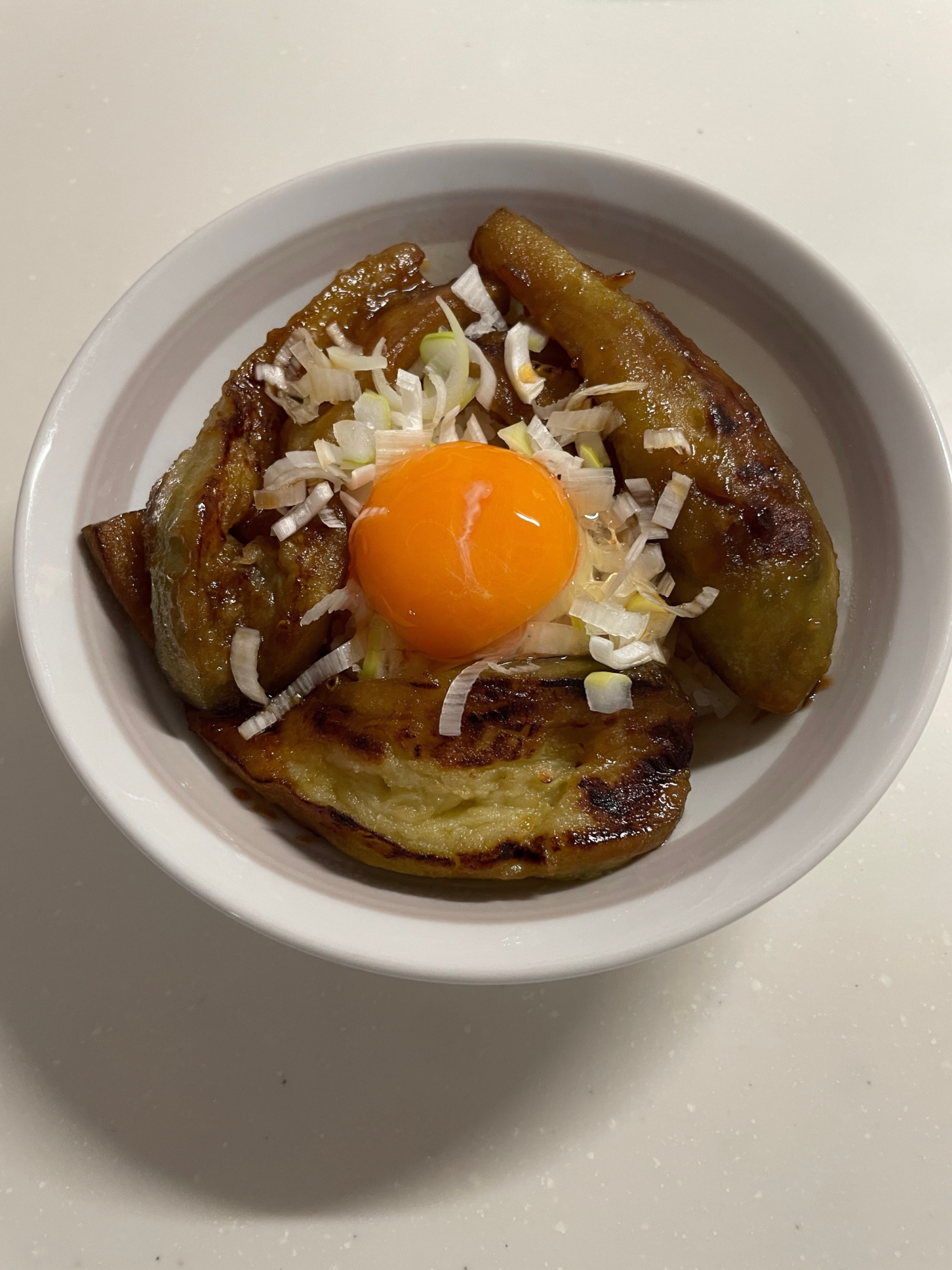 ナスの蒲焼丼！