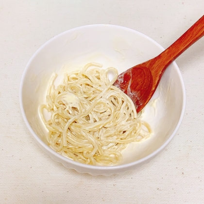 パスタで代用で作りました✧˖°白だしにチーズ相性ぴったりですね‎♡( •͈ᴗ•͈)⸝♡⃛⸜(•͈ᴗ•͈ )素敵なレシピありがとうございますෆ