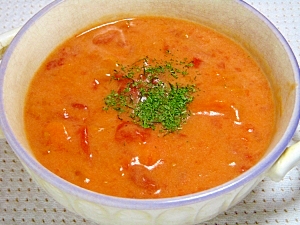 トマトと人参の豆乳スープ