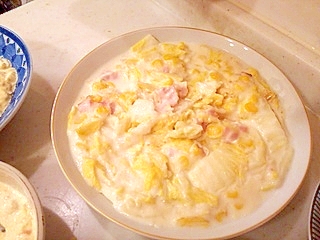 白菜とベーコンのクリーム煮