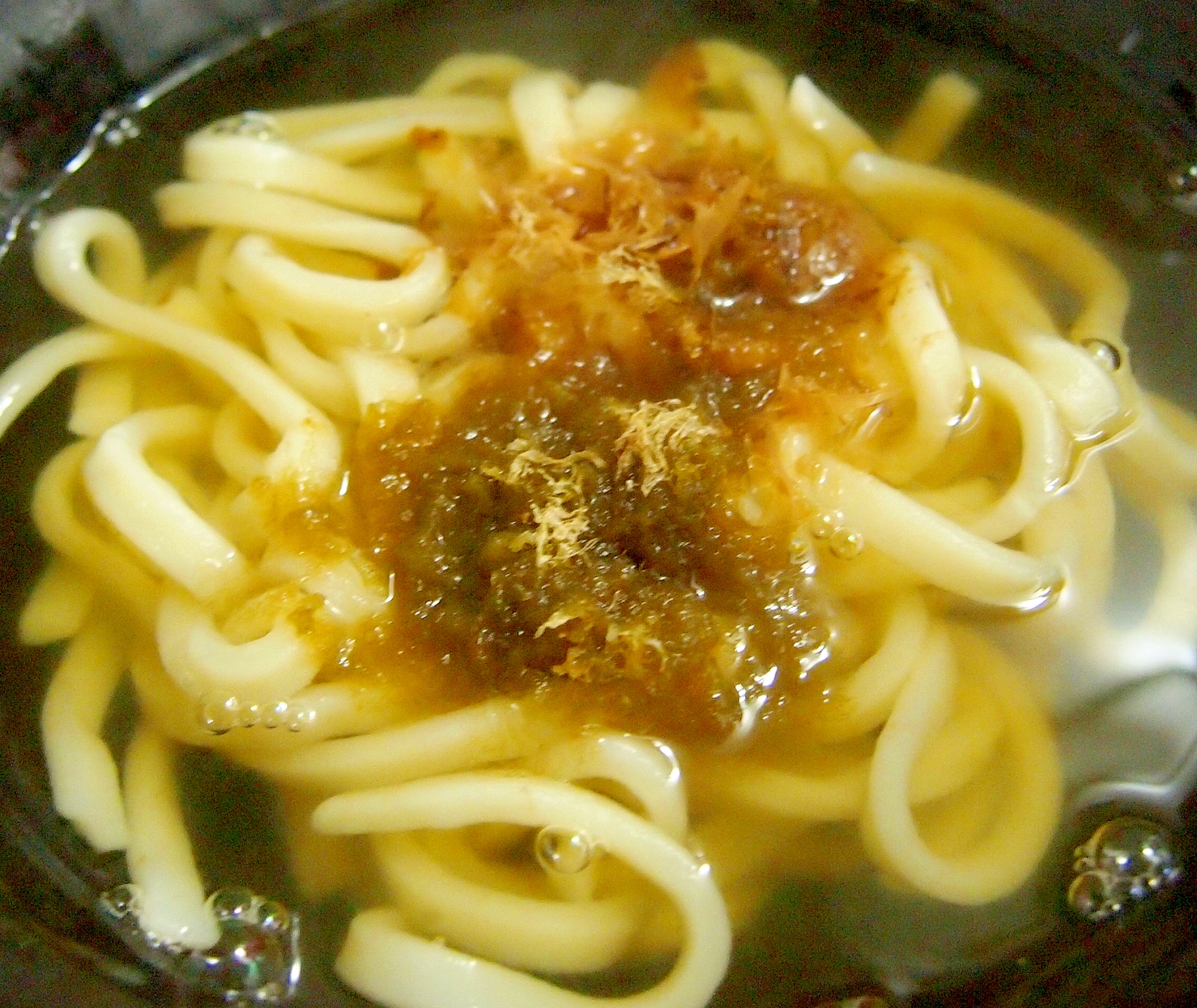 二日酔いに！梅かつおとろろ昆布のうどん