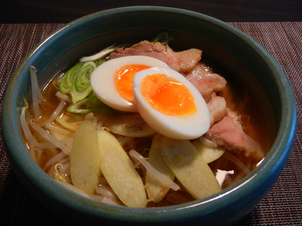 マコモダケの醤油ラーメン