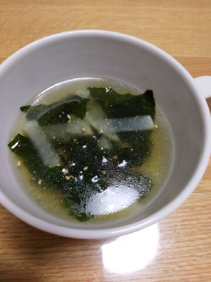 大根と水菜の中華スープ