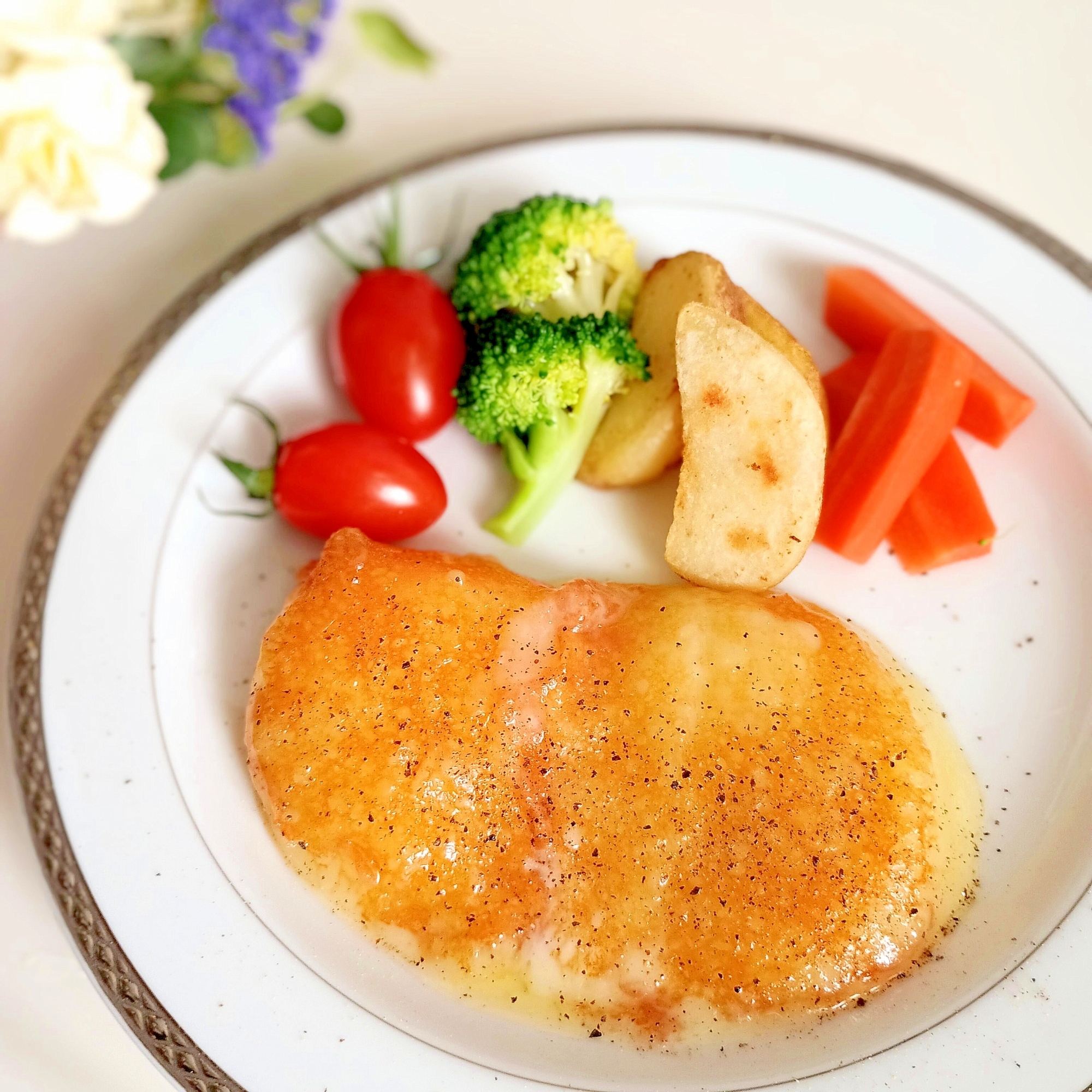 皮付きポテト&とろ～りෆカチョカヴァロ焼きꕤ୭*