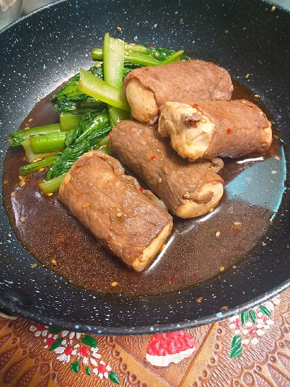 焼肉のたれで★牛肉巻き豆腐 おつまみ等に