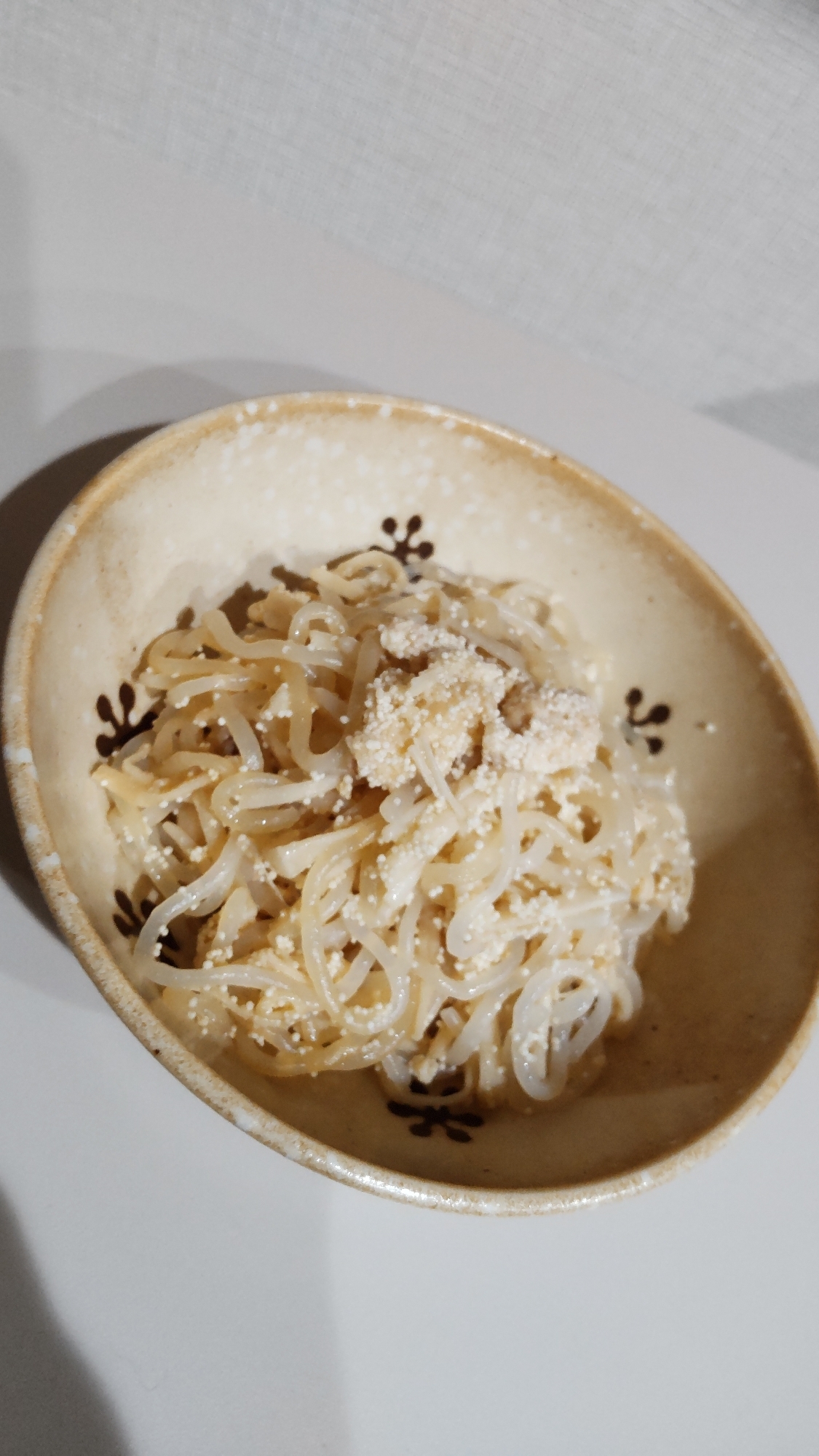 しらたきとエノキのたらこバター炒め