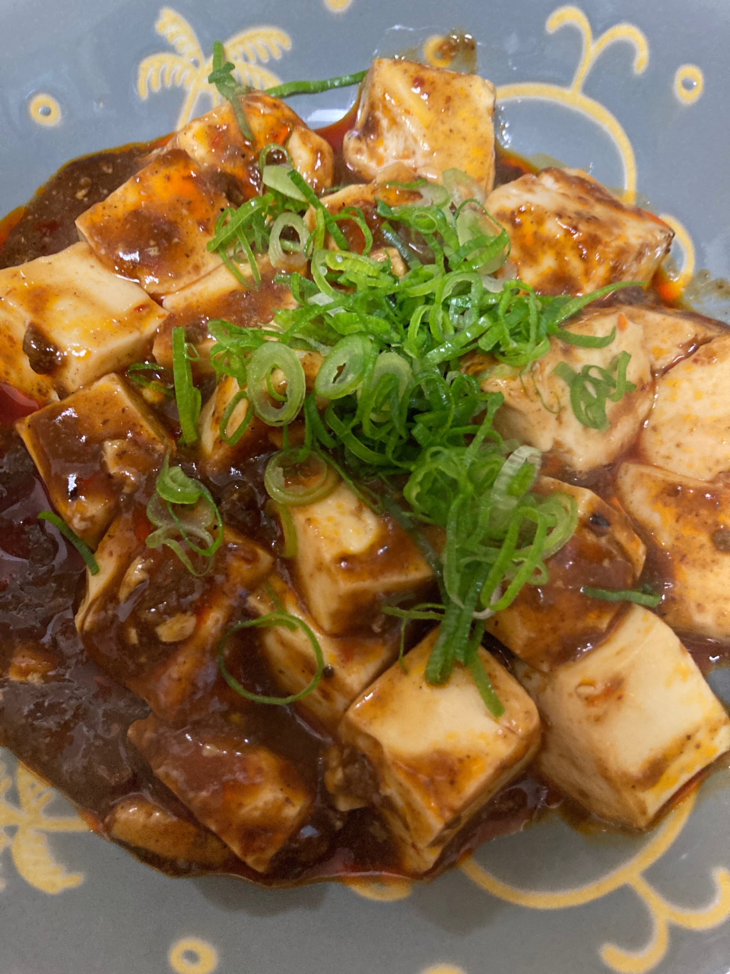 ラー油多めの麻婆豆腐