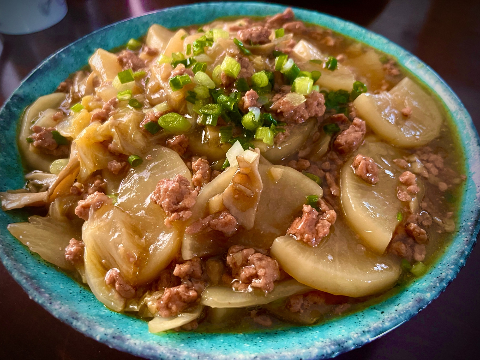 とろ〜り白菜と大根のひき肉あん