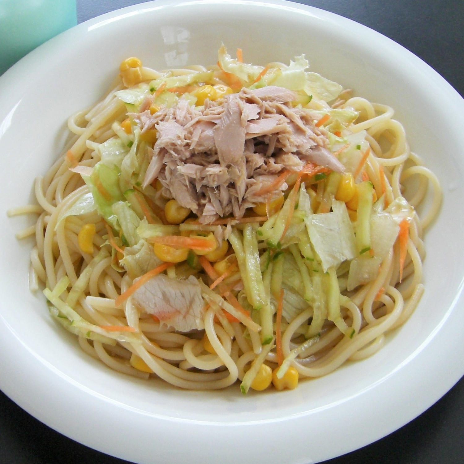 冷製パスタ★ツナコーンぽん酢醤油