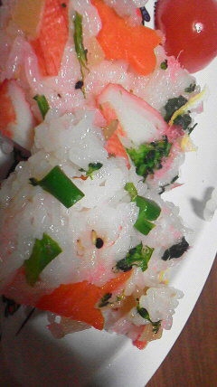 離乳期完了期☆ひな祭り押し寿司風