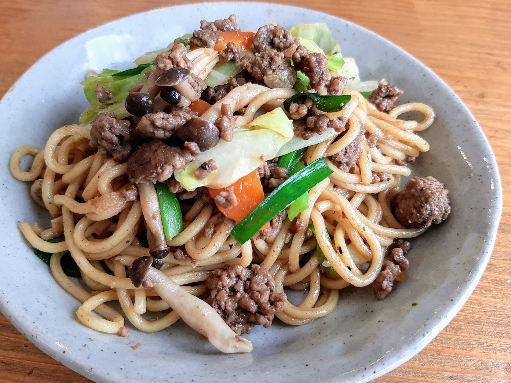 合挽き肉で!ランクアップ焼きそば