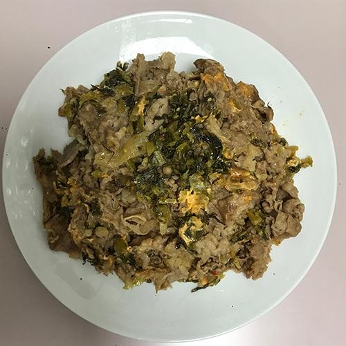 牛肉と高菜の炒め物