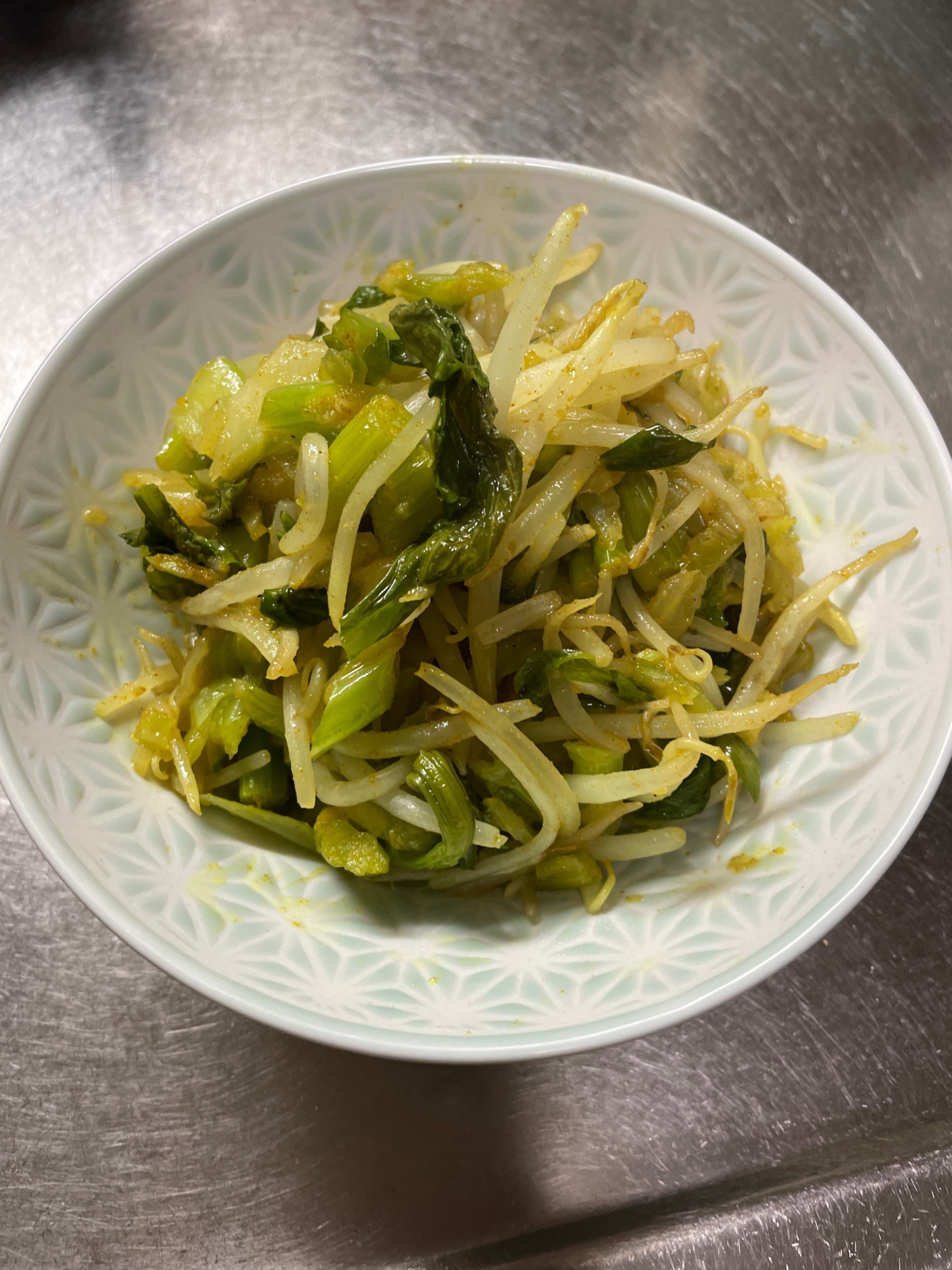 ☆セロリともやしのカレー風味ナムル☆