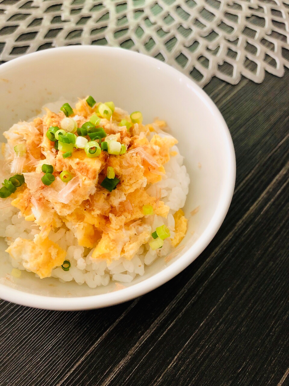 朝食に☆レンジで♪スクランブル卵かけご飯