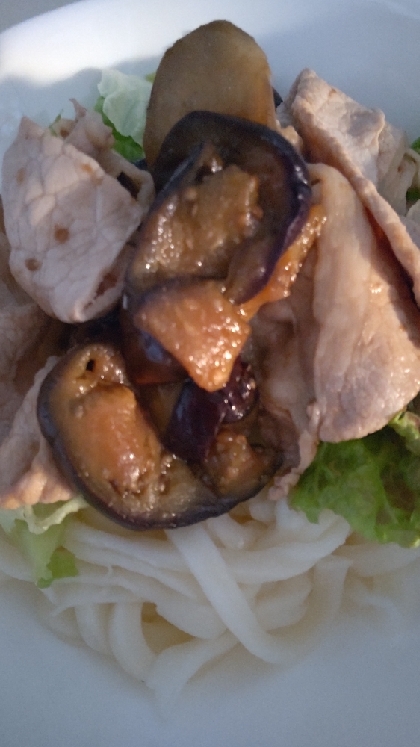 暑い日に！豚肉と茄子のぶっかけそうめん