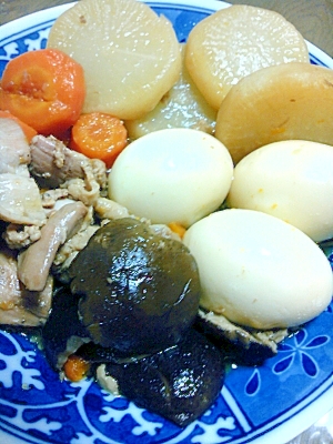 鶏もも肉と卵の親子煮物♪