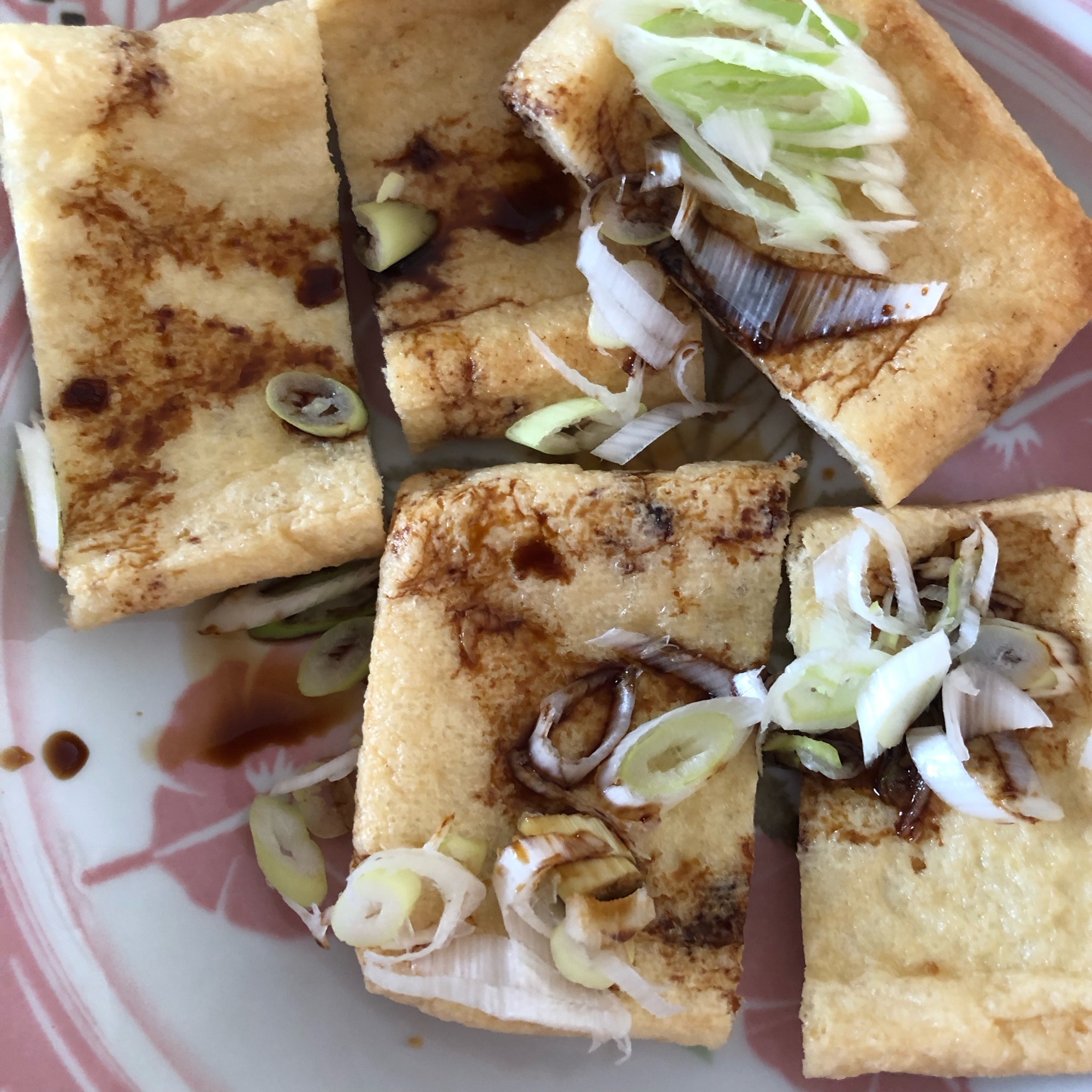 油揚げのネギ醤油焼き