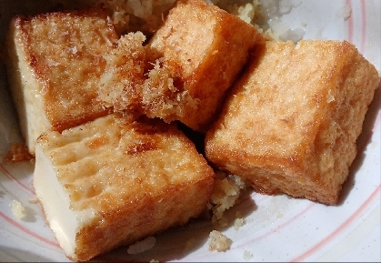 フライパンでもカリッと焼ける☆焼き厚揚げ♪