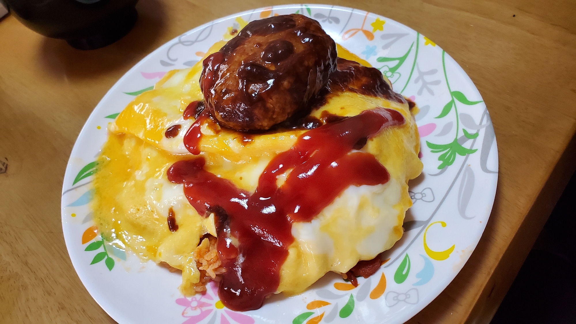 チーズハンバーグのオムライスのせ レシピ 作り方 By たねがしま 楽天レシピ チーズハンバーグのオムライスのせ レシピ 作り方 By たねがしま 楽天レシピ