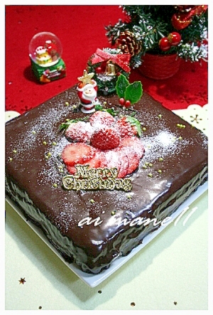 とろりんチョコがけ フルーツチョコクリスマスケーキ レシピ 作り方 By Mane11 楽天レシピ