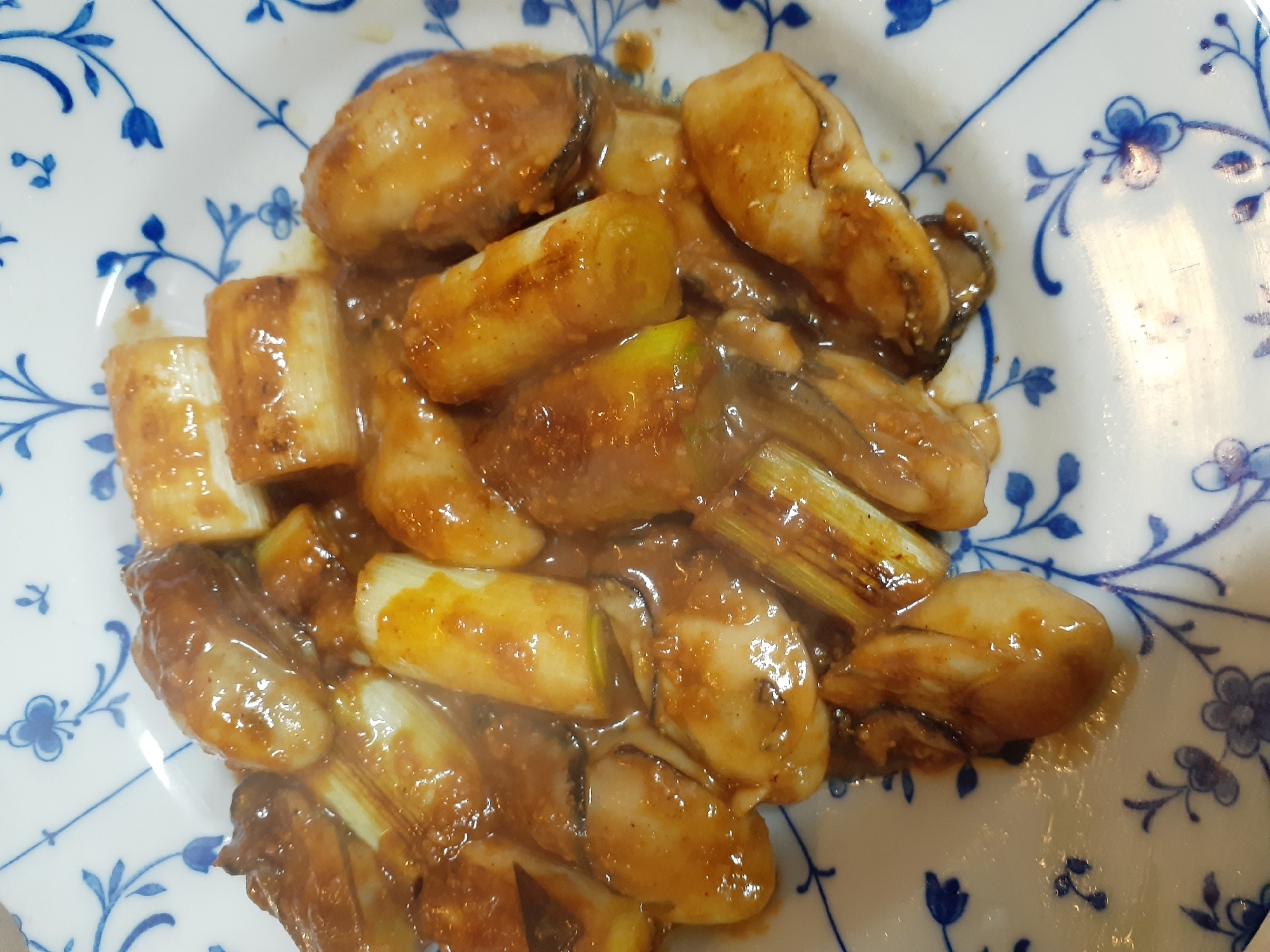 プリプリ牡蠣と焼きねぎの味噌焼き