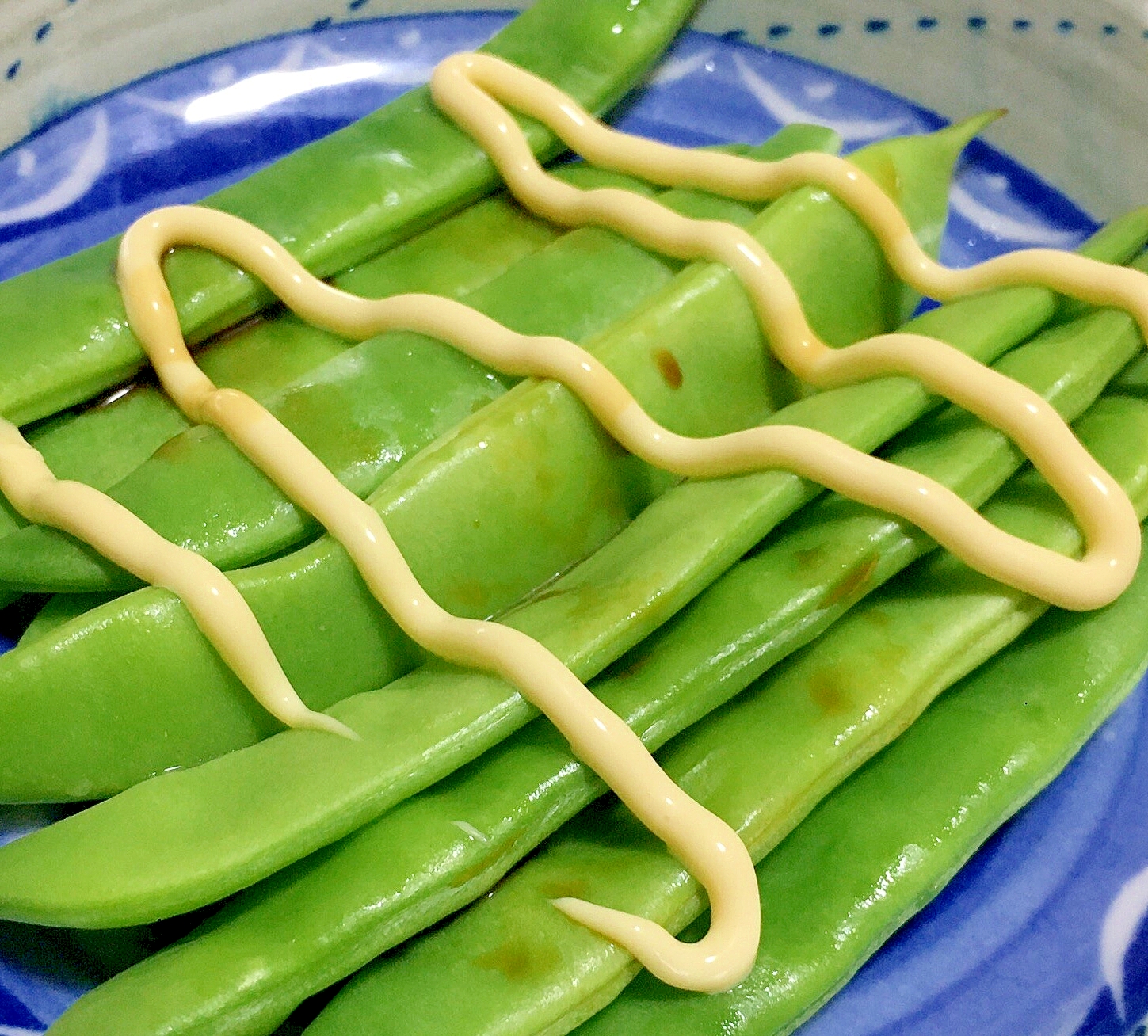 ヒラ豆のマヨ醤油かけ