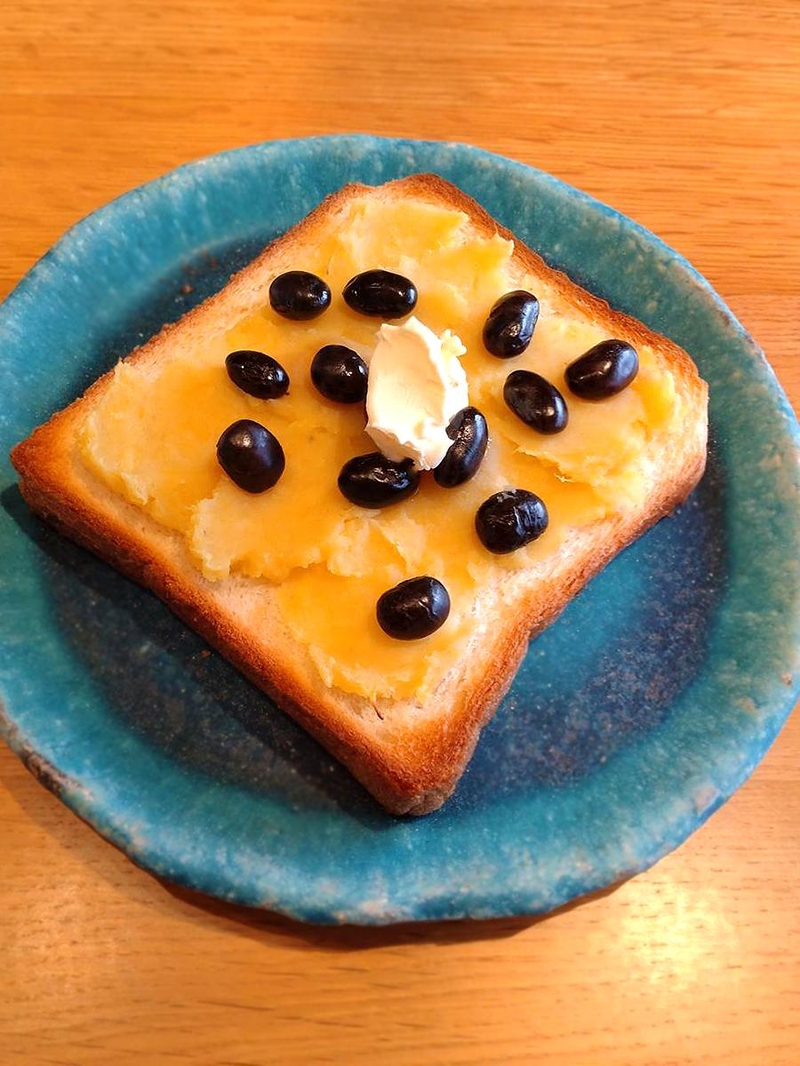 おせちリメイク　黒豆きんとんトースト