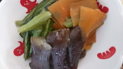 茄子と小松菜の煮浸し