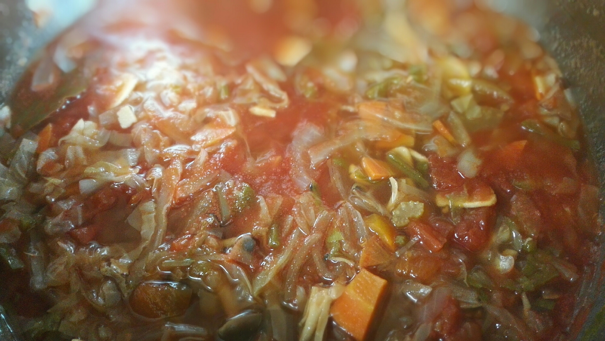 ホーロー鍋で作るスープ