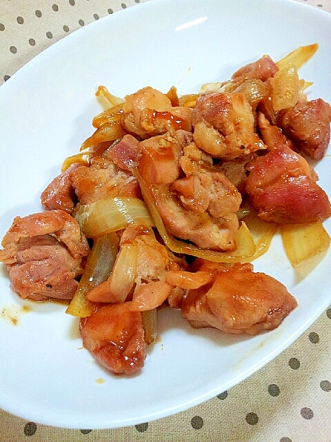 ✿鶏肉と玉ねぎの焼き鳥のたれ炒め❤