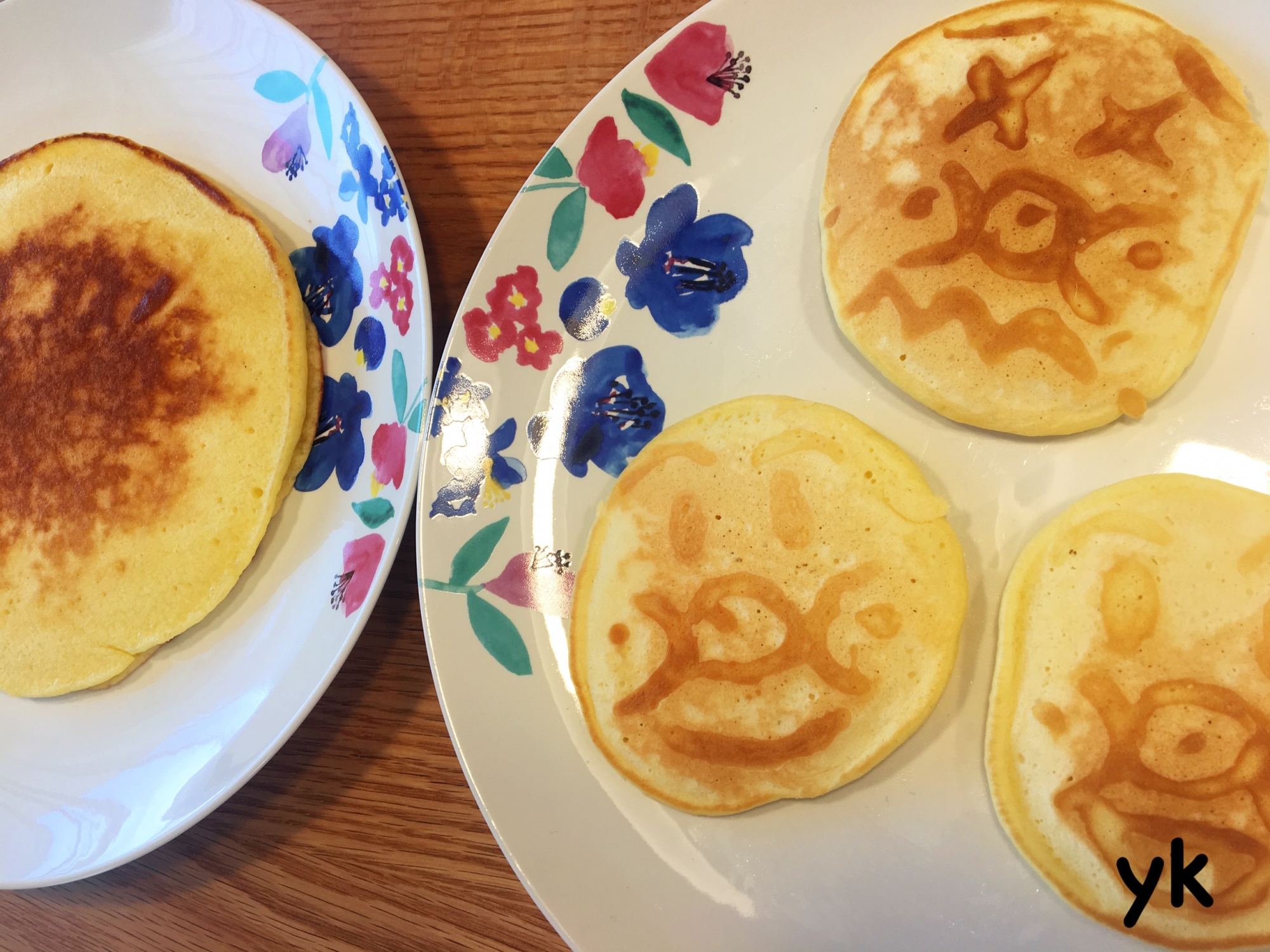 親子で甘酒入りパンケーキ☆