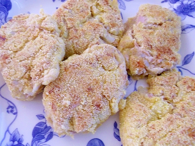 ツナ缶で簡単 ポレンタ衣のフィッシュケーキ レシピ 作り方 By Ayanz 楽天レシピ