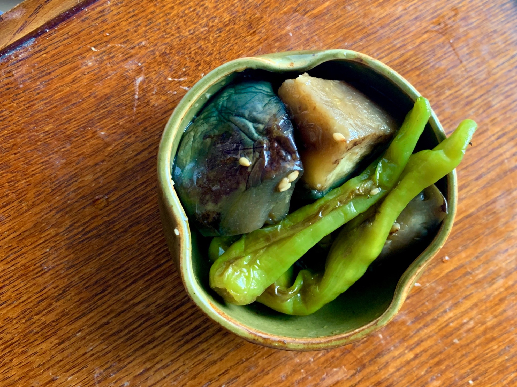 ナスと万願寺とうがらしの煮浸し